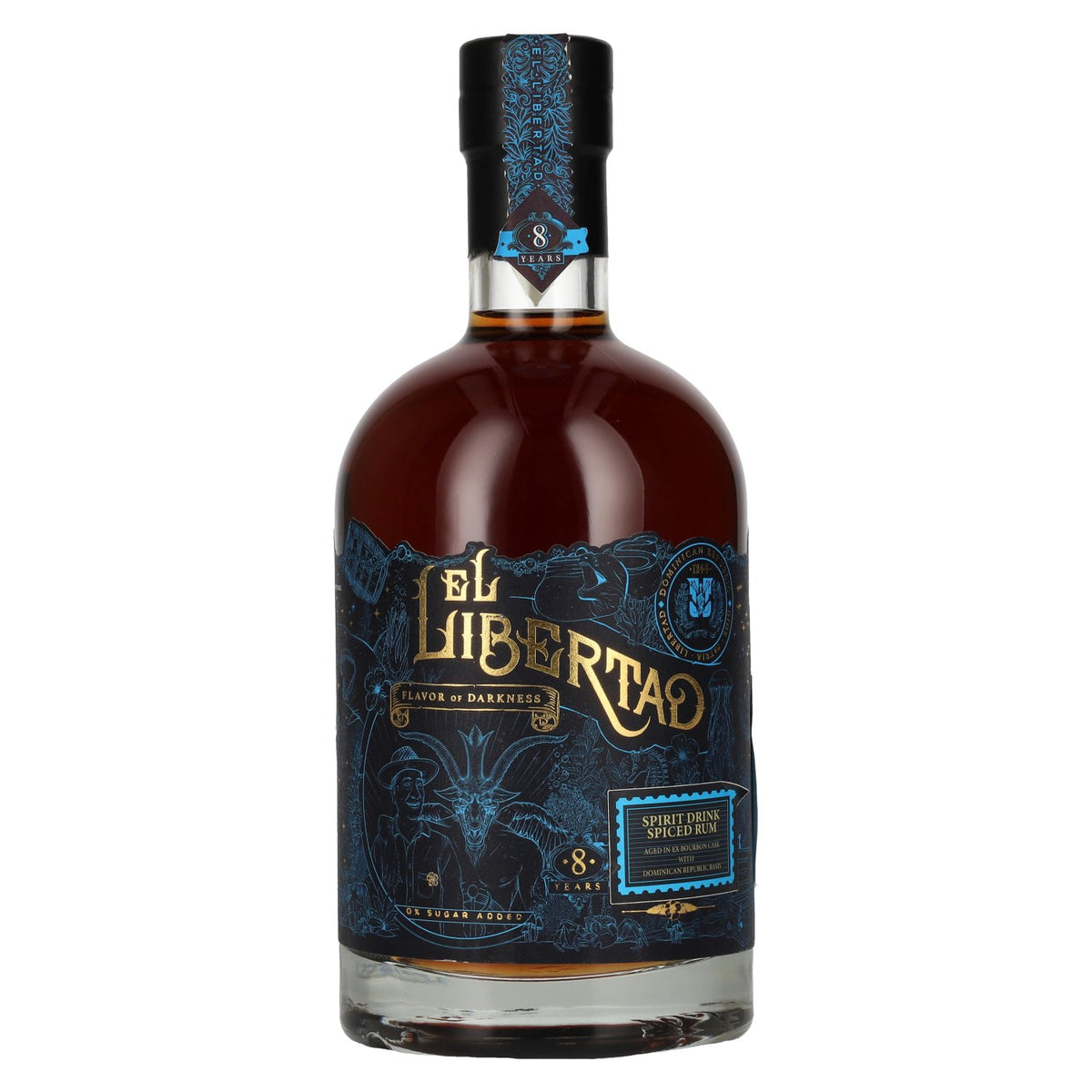 El Libertad 8 ans d'âge FLAVOR OF DARKNESS Rhum épicé au chêne foncé Chapitre III 48,1 % vol. 0,7 l