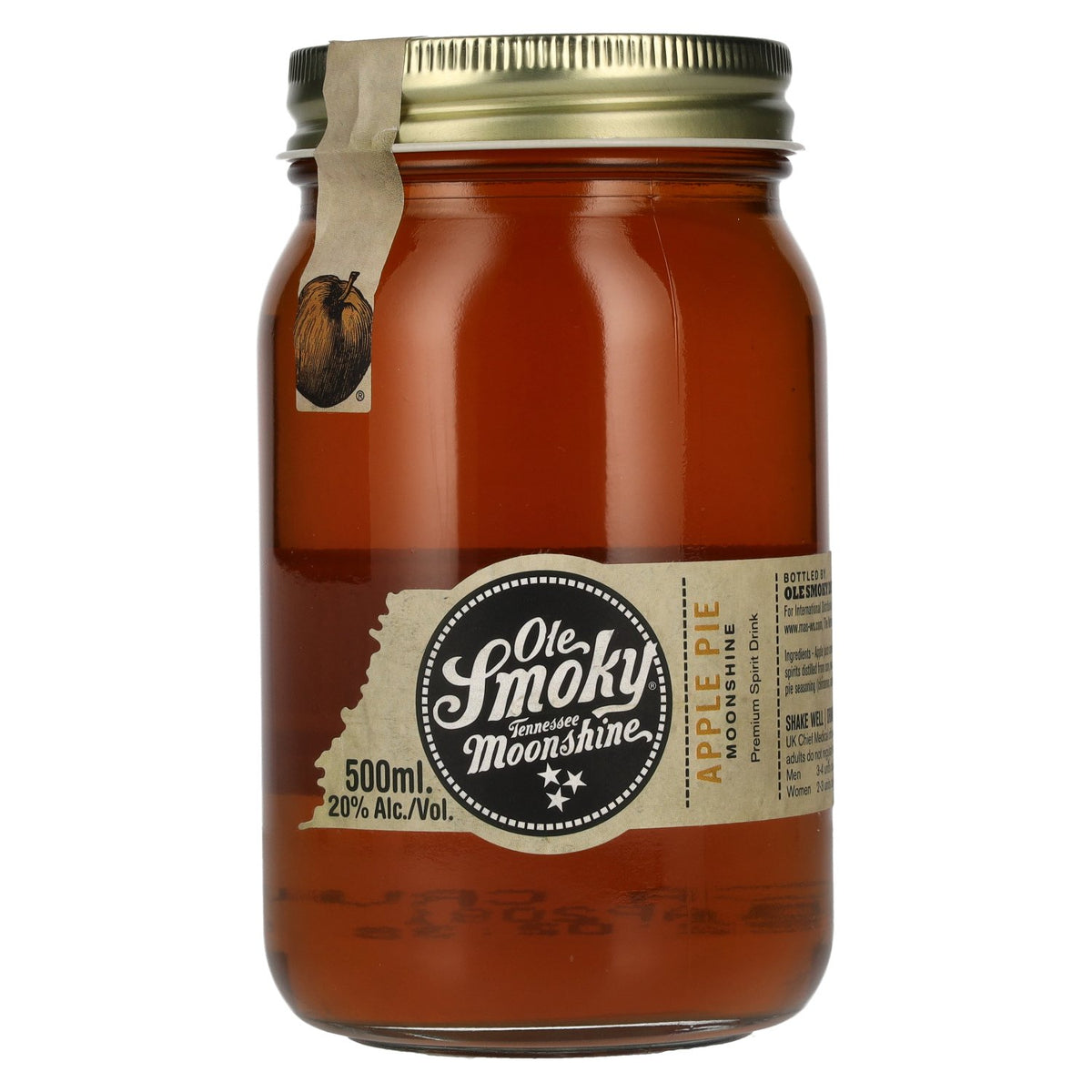 Ole Smoky Tennessee Moonshine APPLE PIE 20 % vol. 0,5 l