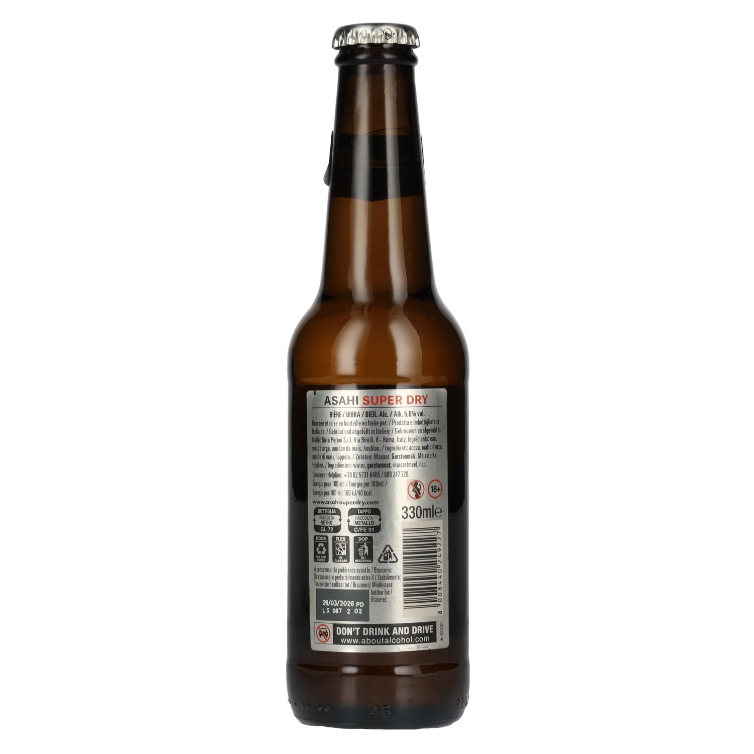 Asahi Super Dry Beer 5% Vol. 0,33l
