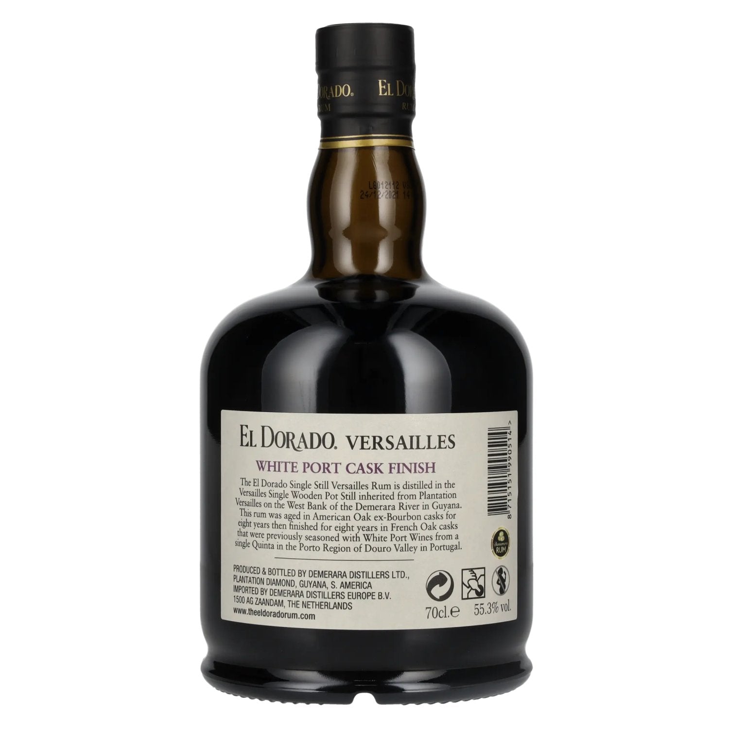 El Dorado Rum VERSAILLES Speciaal Wit Port Vaten 2005 55,3% Vol. 0,7l