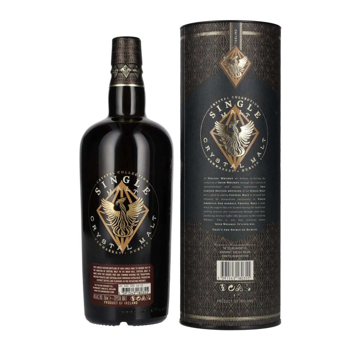 Teeling Whiskey SINGLE MALT CRYSTAL Irish Whiskey 46% Vol. 0,7l in Geschenkbox