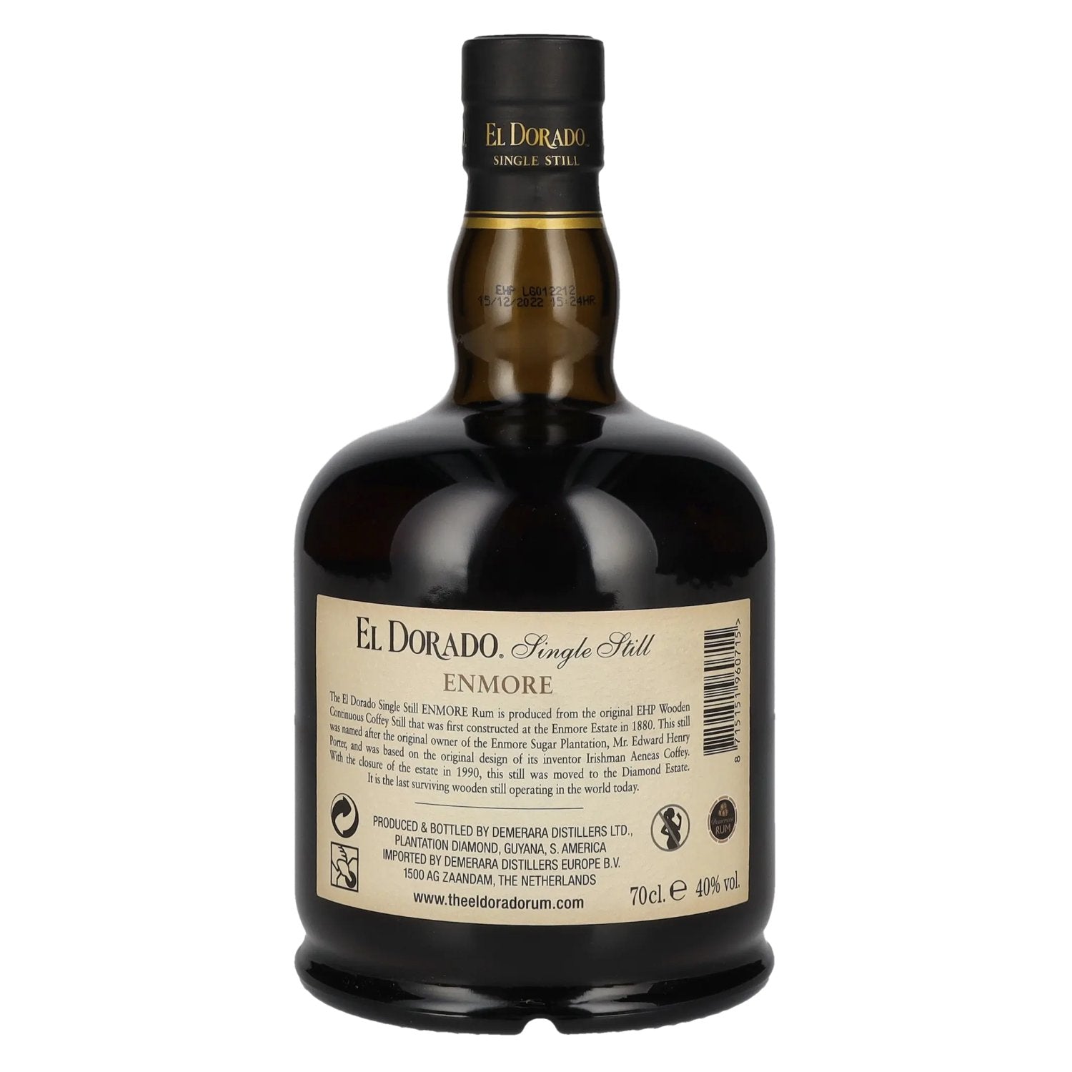 El Dorado Single Still Enmore Fijnste Demerara Rum 2009 40% Vol. 0,7l
