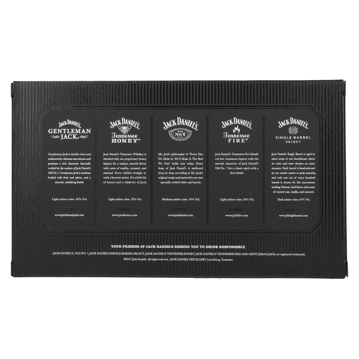 Jack Daniel's FAMILY OF FINE SPIRITS 39% vol. 5 x 0.05 l in a gift box