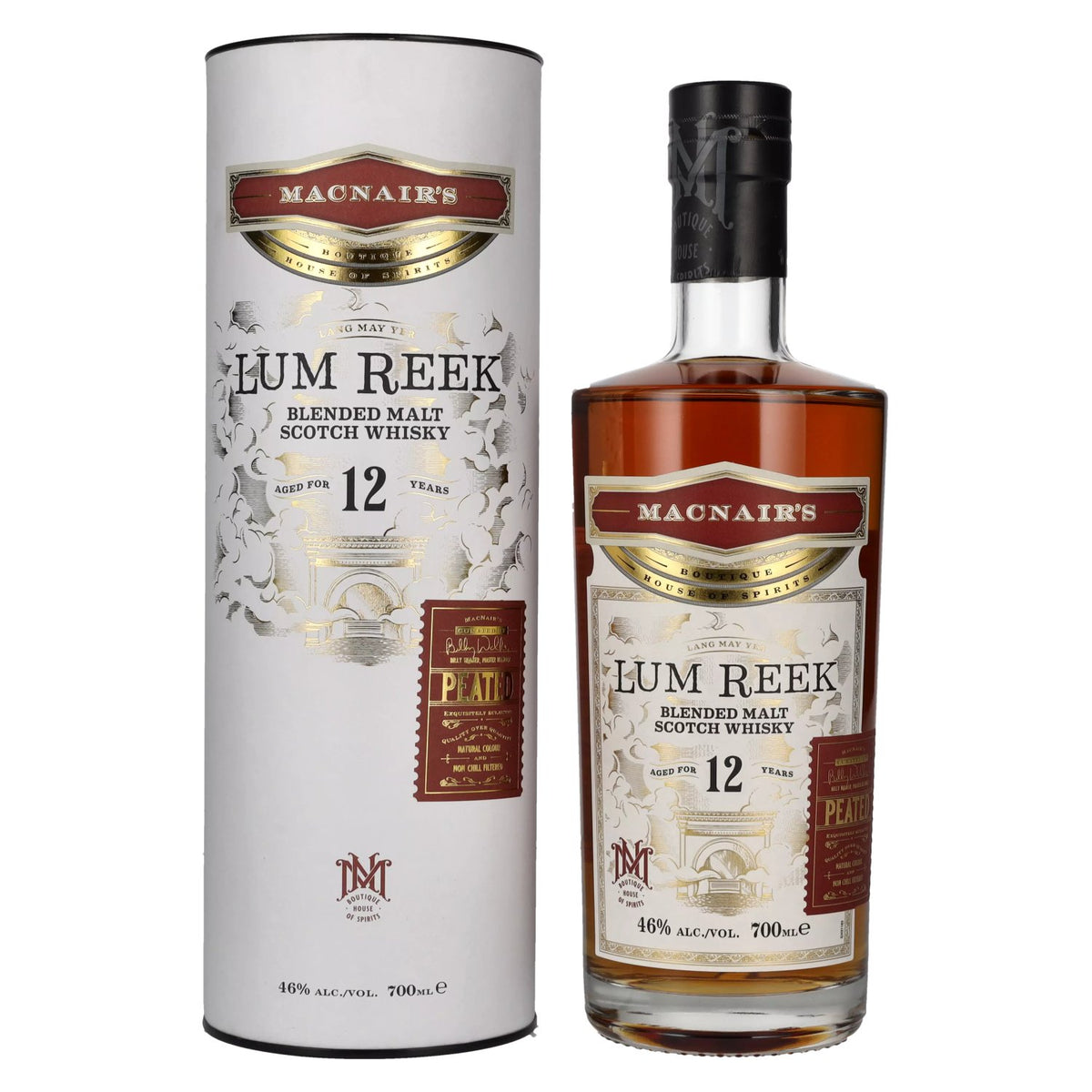 MacNair's Lum Reek 12 Years Old PEATED 46% Vol. 0,7l in Geschenkbox