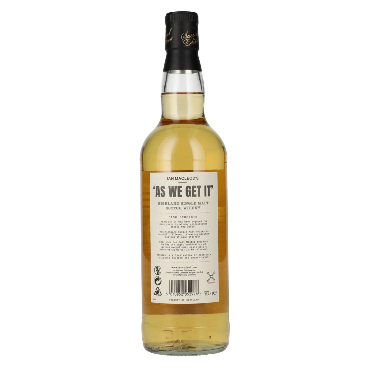 Ian Macleod's AS WE GET IT Highland Single Malt, brut de fût, 60,4 % vol., 0,7 l