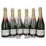 Moët &amp; Chandon Champagne IMPÉRIAL Brut 12,5% vol. 6 x 0,75 l in geschenkverpakking met 6 glazen