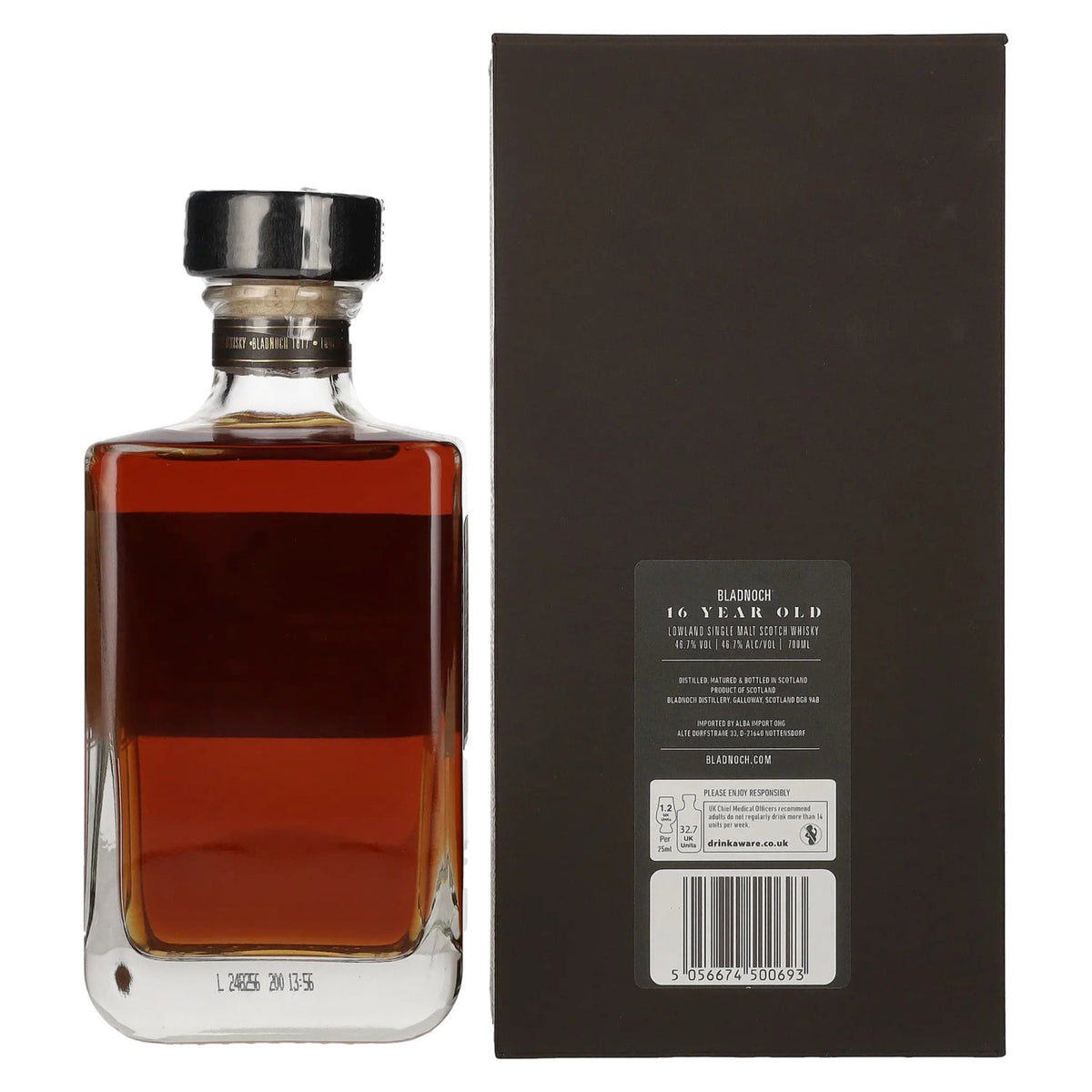 Bladnoch 16 Years Old Lowland Single Malt Oloroso Sherry Cask 46,7% Vol. 0,7l en boîte cadeau