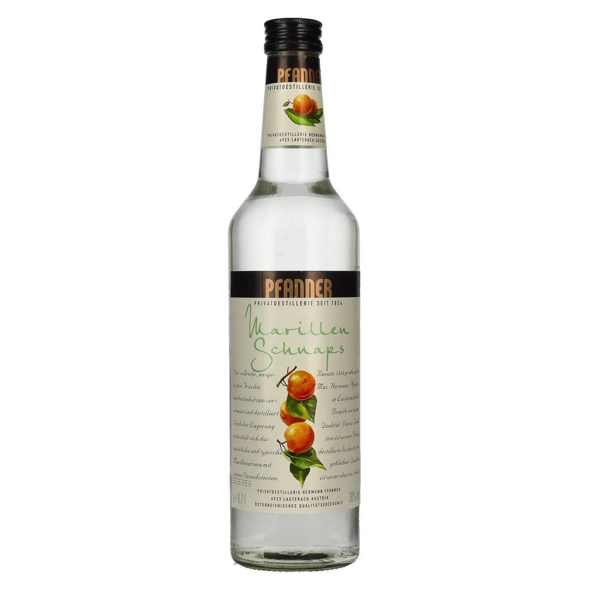 Eau-de-vie d'abricot Pfanner 38 % vol., 0,7 l