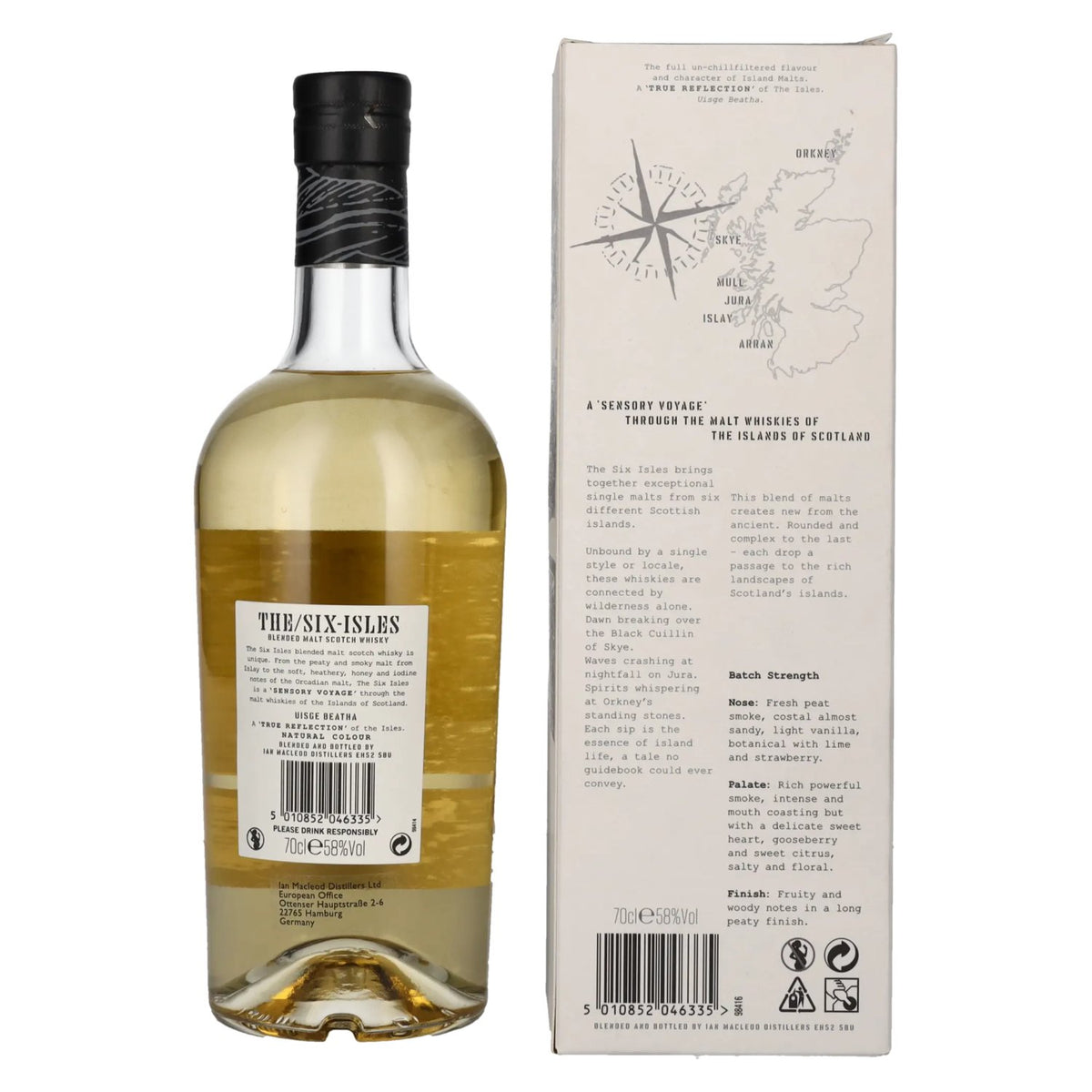 The Six Isles Blended Malt Scotch Whisky BATCH STRENGTH 58% Vol. 0,7l in Geschenkbox