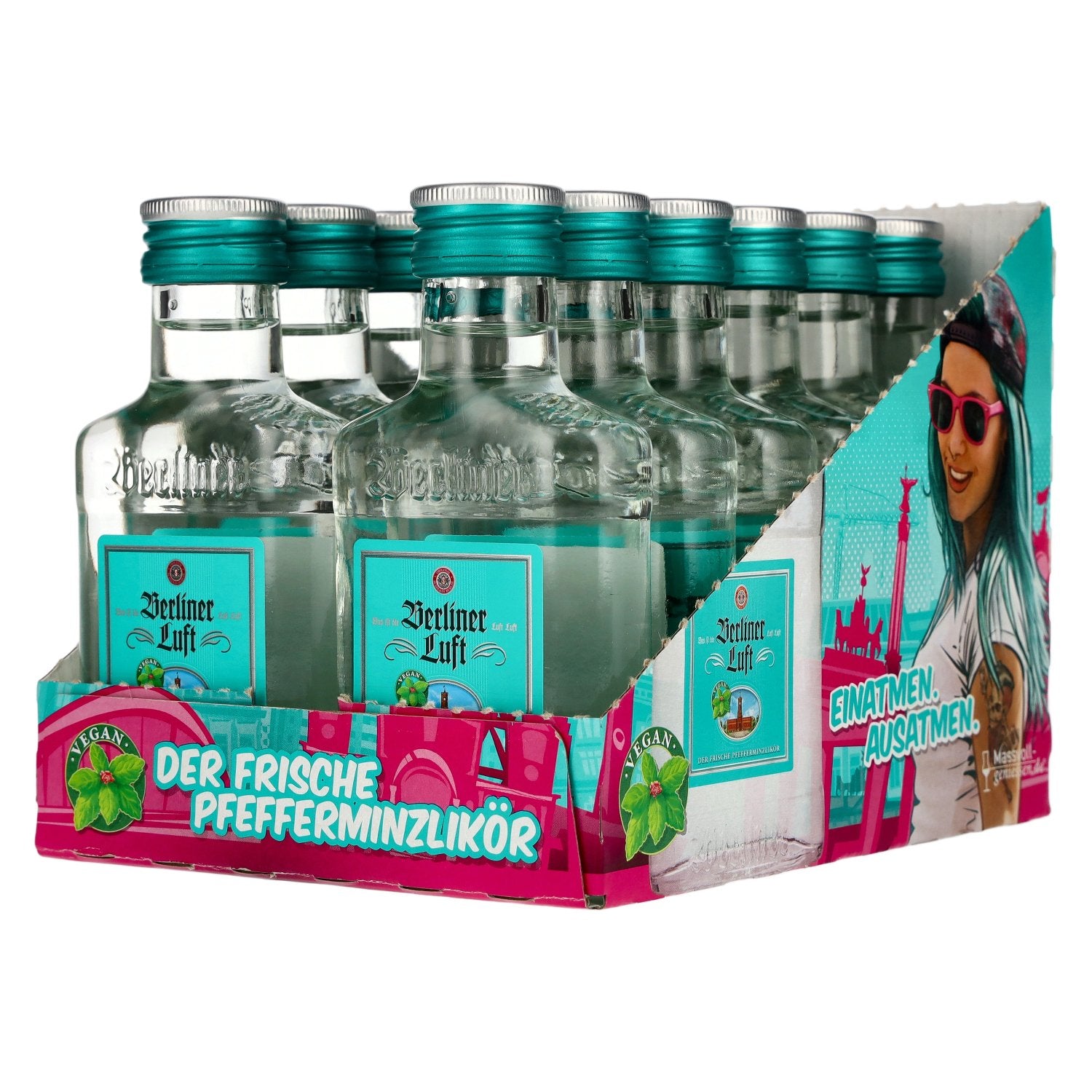 Berliner Luft DER FRISCHE Pfefferminzlikör 18% Vol. 12x0,1l