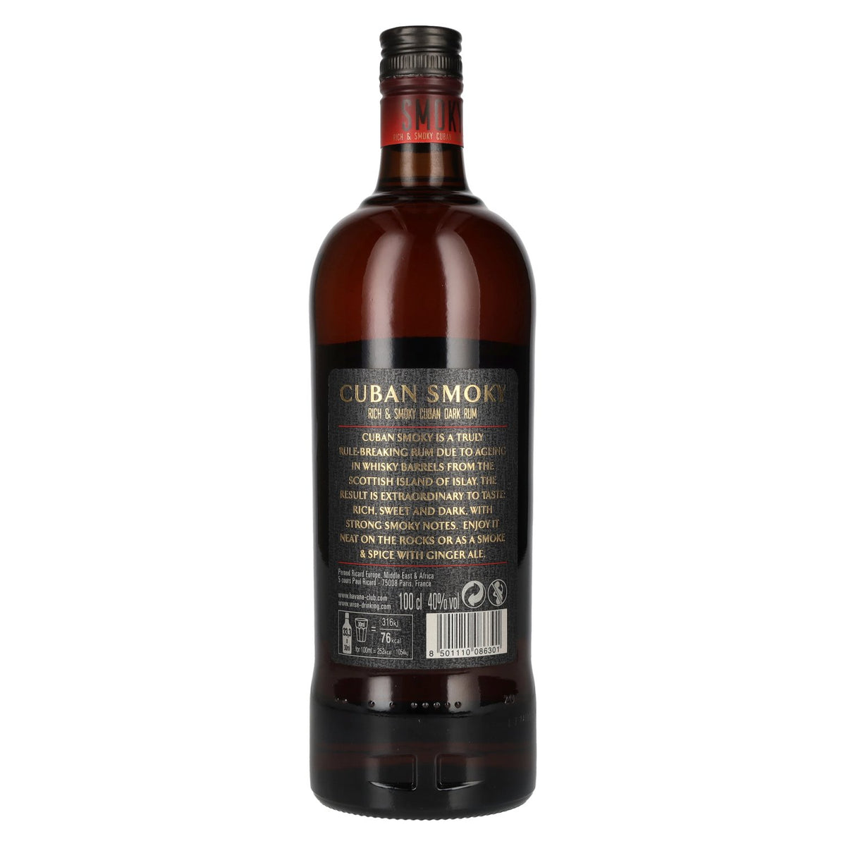 Havana Club Smoky Cuban Dark Rum 40 % vol. 1 l