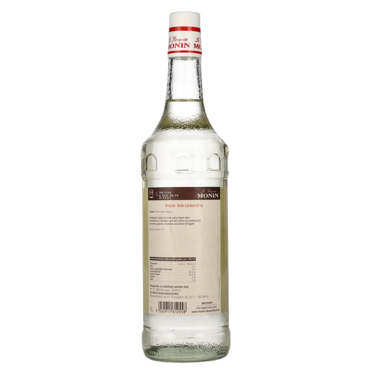 Monin Cane Sugar Syrup 1l