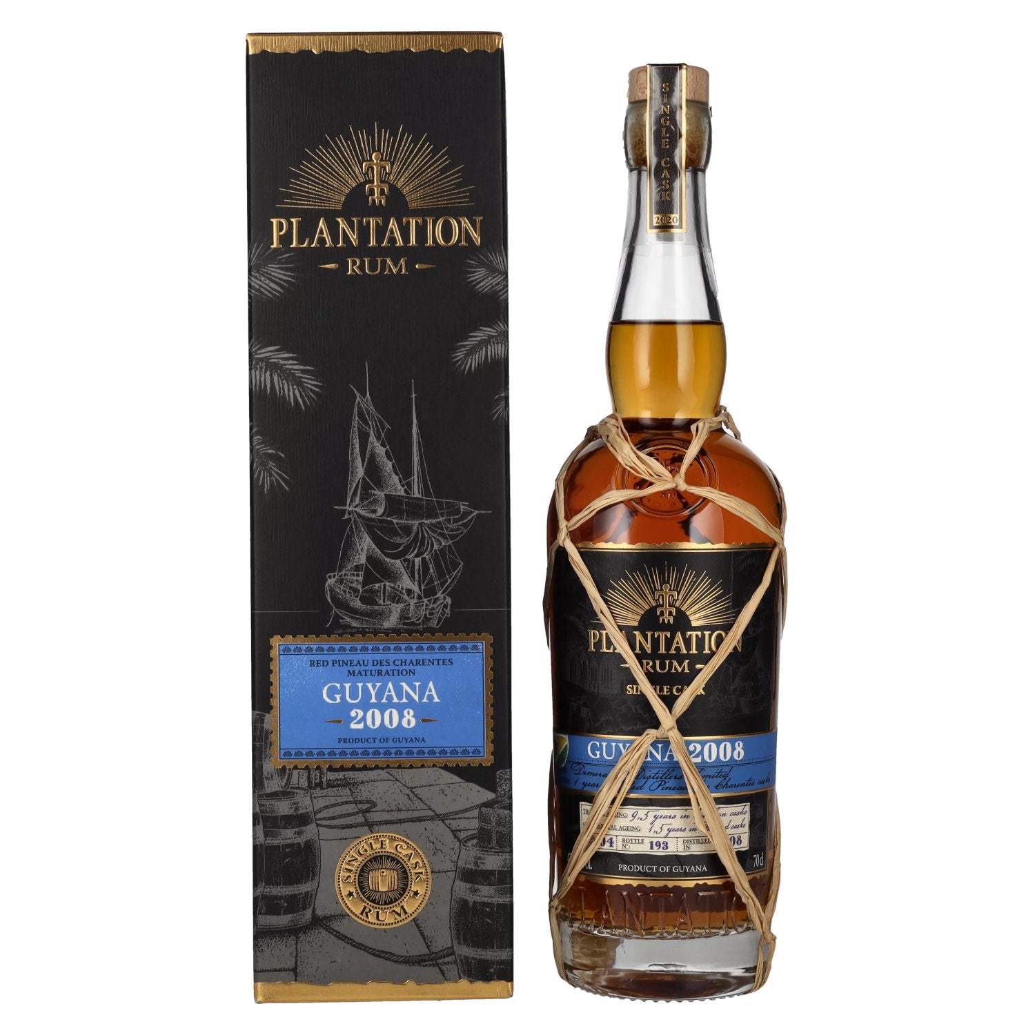 Plantation Rum GUYANA Red Pineau des Charentes Maturation 2008 47,6% Vol. 0,7l in Geschenkbox