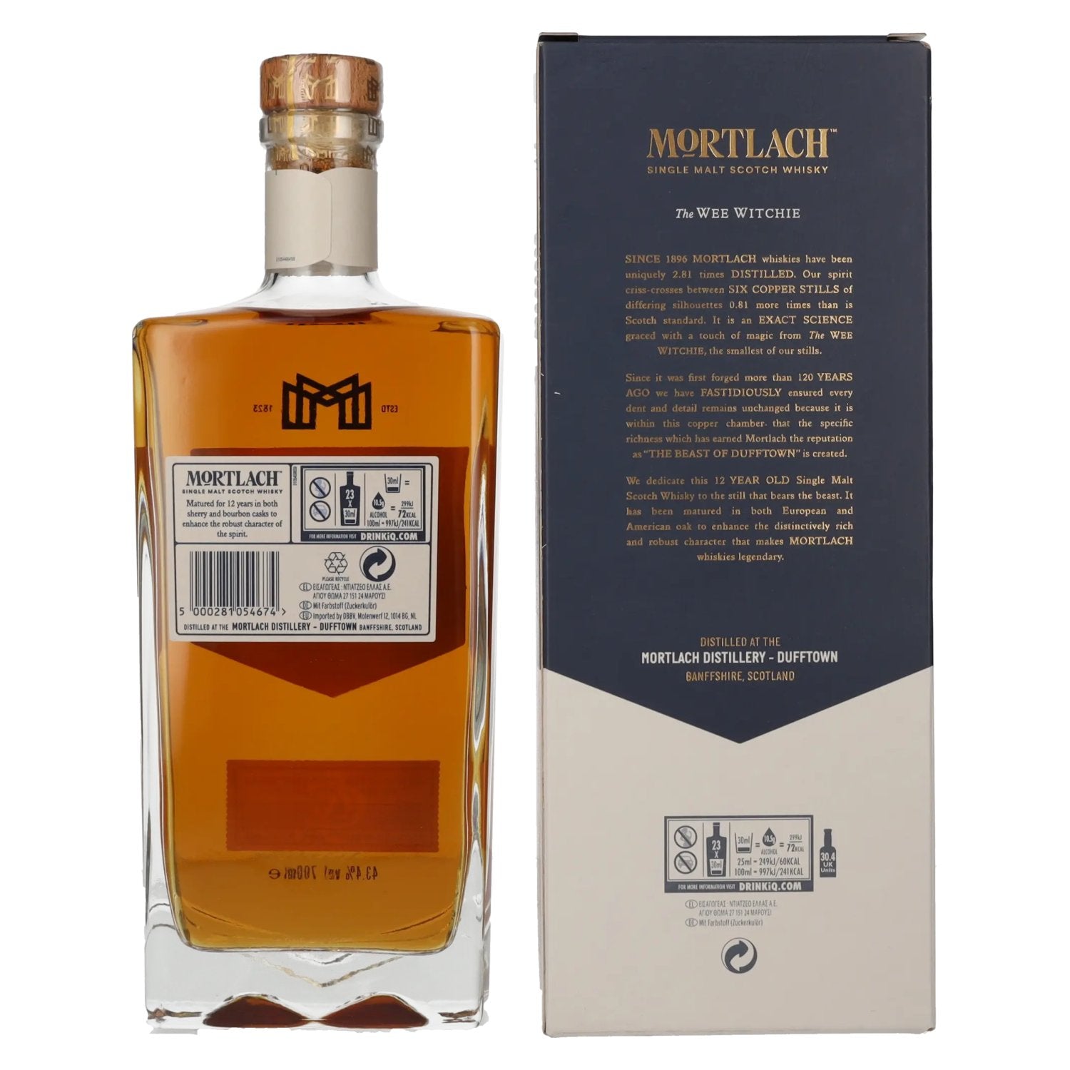 Mortlach 12 Years Old The WEE WITCHIE Single Malt 43,4% Vol. 0,7l en boîte cadeau