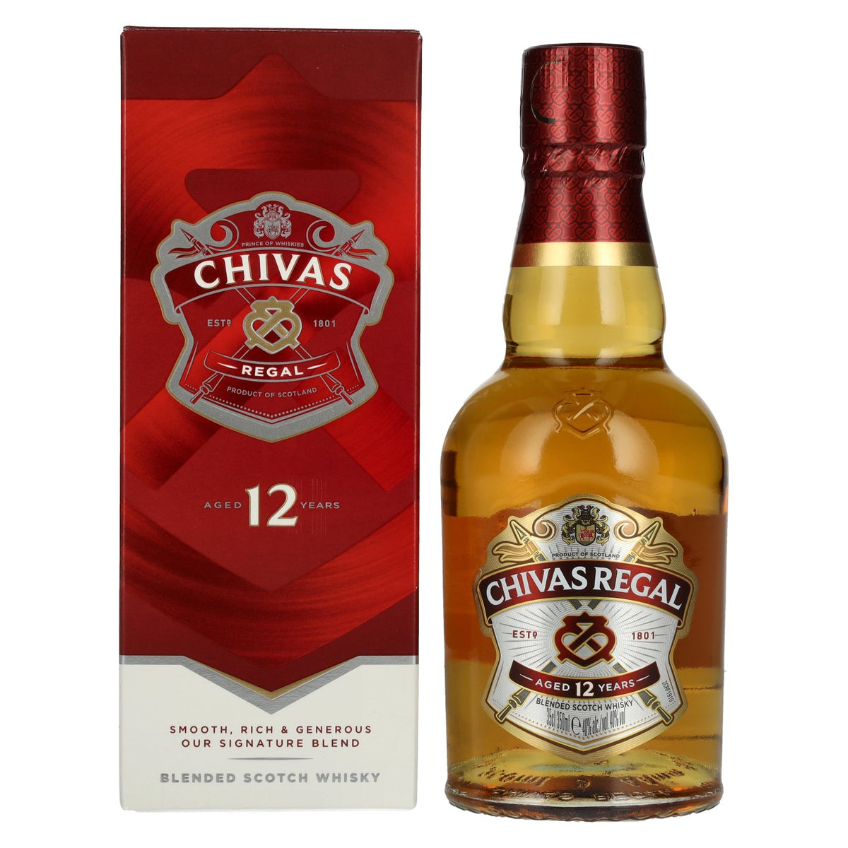 Chivas Regal 12 Years Old Blended Scotch Whisky 40% Vol. 0,35l in Geschenkbox