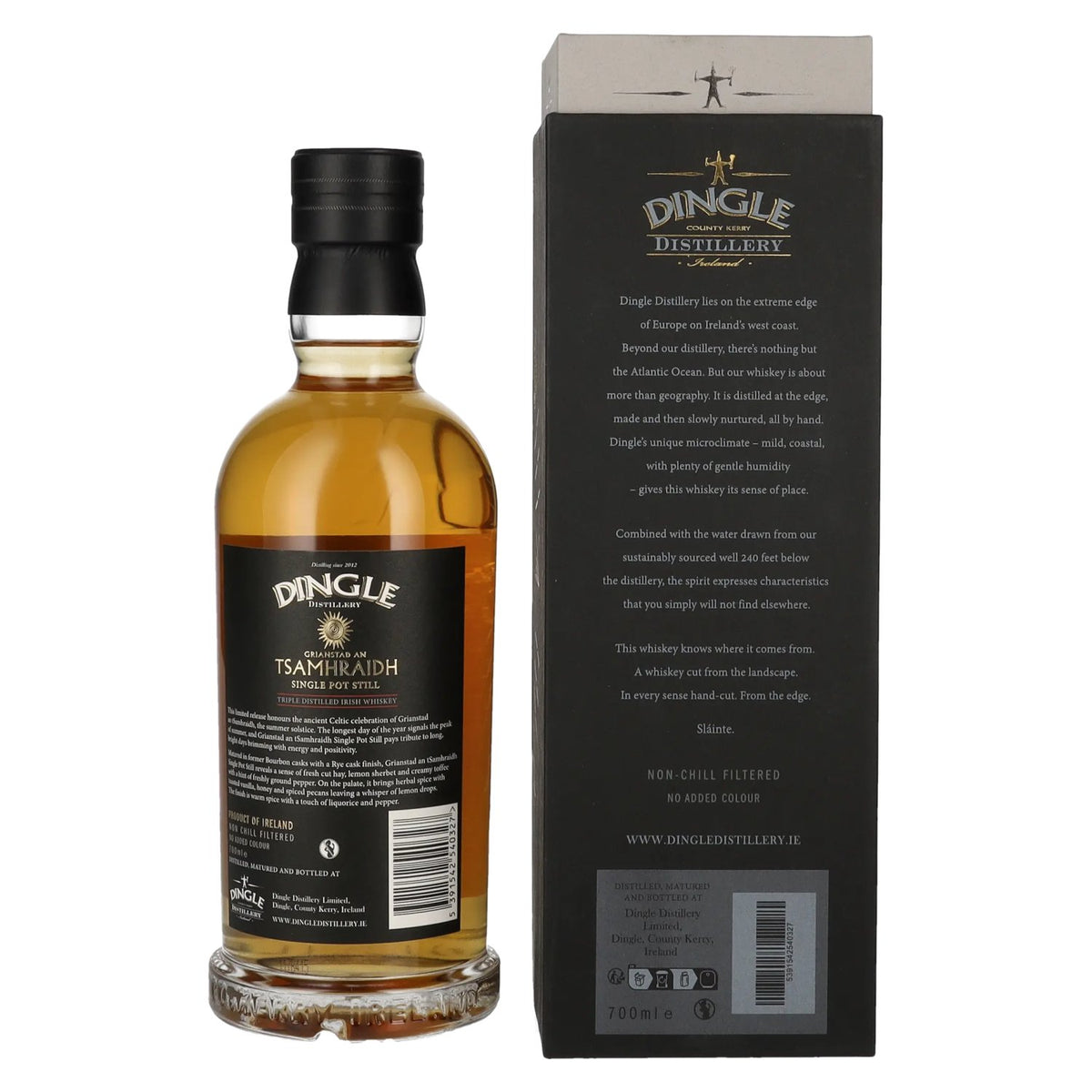 Dingle GRIANSTAD AN TSAMHRAIDH Single Pot Still Irish Whiskey Triple Distilled 52,5% Vol. 0,7l in Geschenkbox