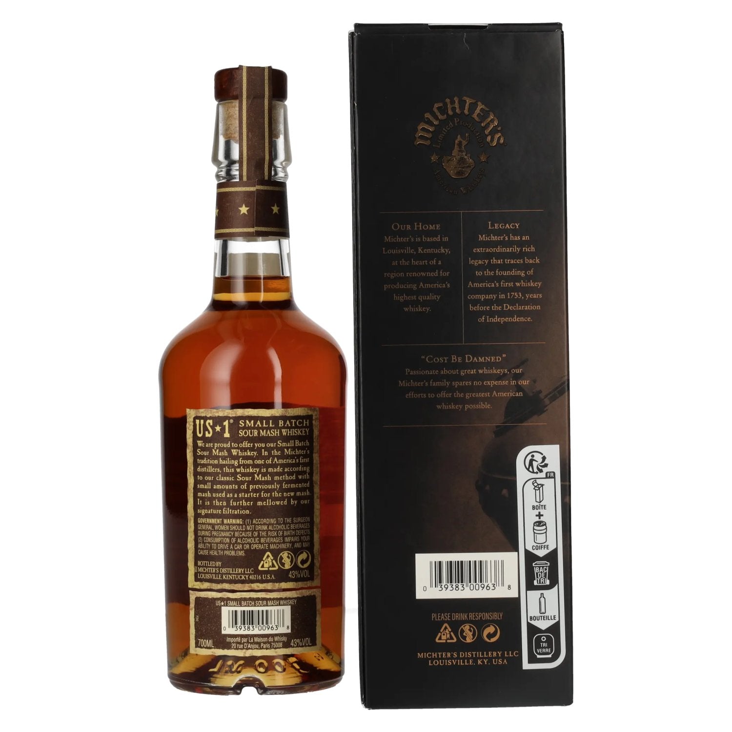 Michter's US*1 Small Batch Original Sour Mash Whiskey 43% Vol. 0,7l en boîte cadeau