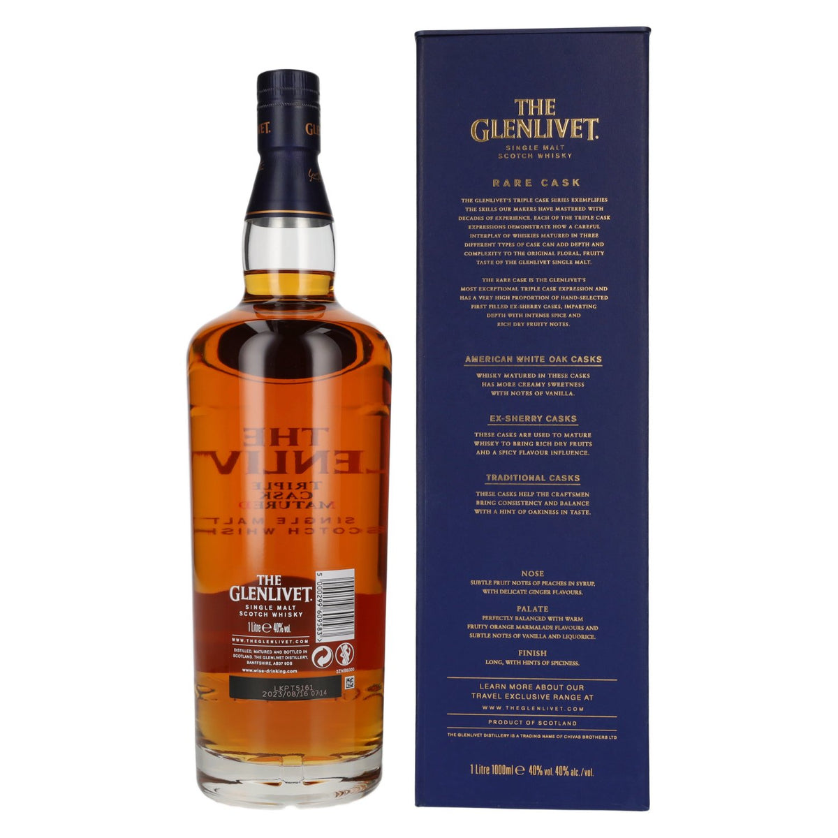 The Glenlivet RARE CASK Small Batch n° 9378/018, 40 % vol., 1 l, dans un coffret cadeau