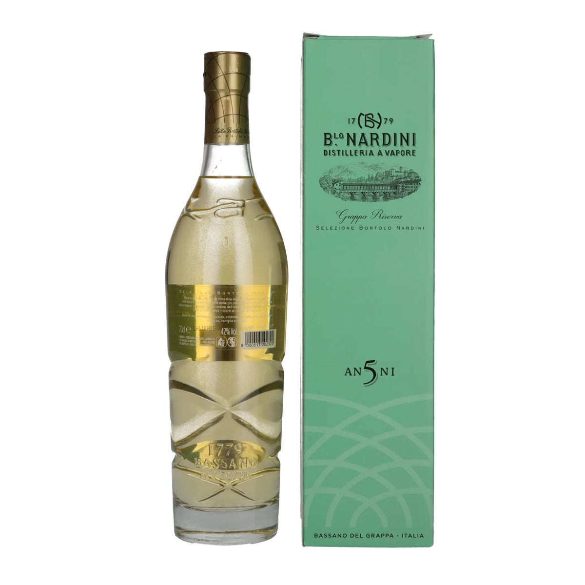 Nardini Grappa Riserva 5 ANNI 42% Vol. 0,7l in Geschenkbox
