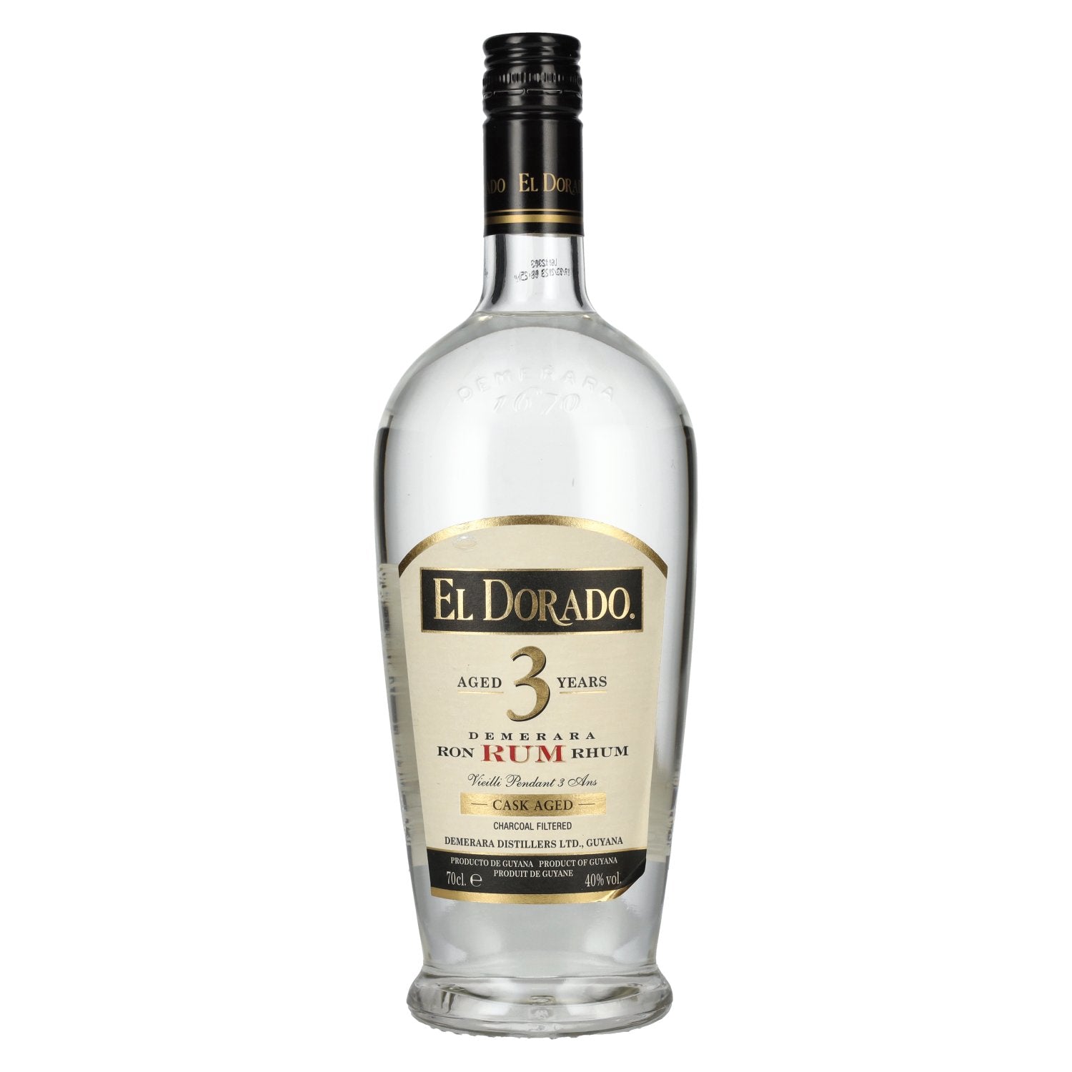 El Dorado 3 Years Old Cask Aged Demerara Rum 40% Vol. 0,7l