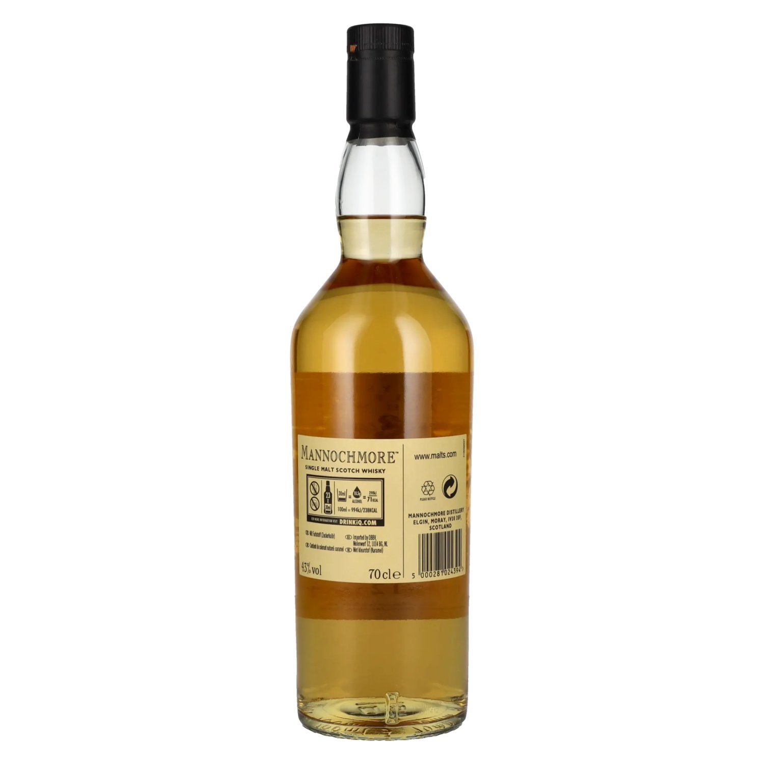 Mannochmore 12 ans d'âge, Single Malt du Speyside, 43 % vol., 0,7 l