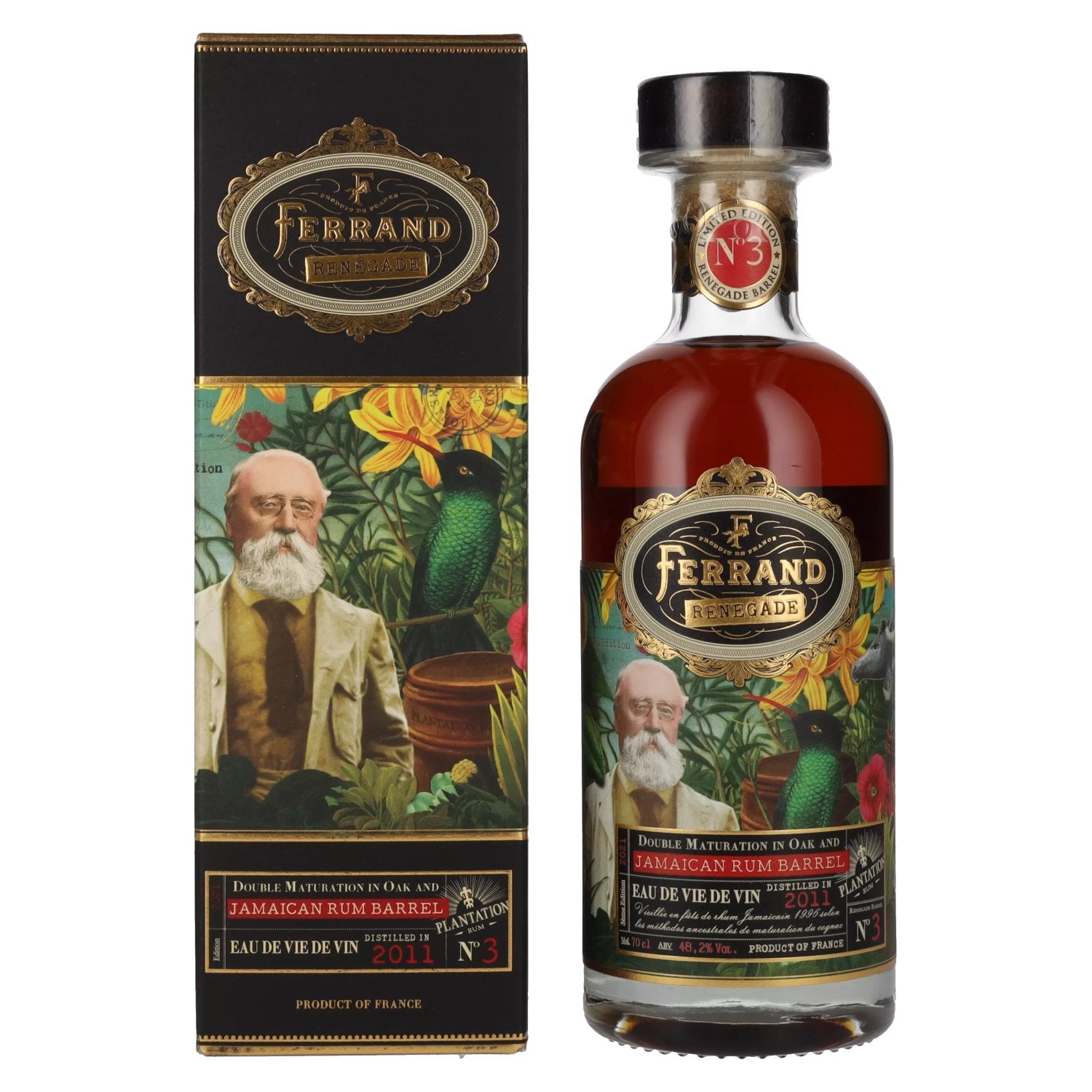 Ferrand RENEGADE BARREL N°3 Eau de Vie de Vin 48,2% vol. 0,7l en coffret cadeau