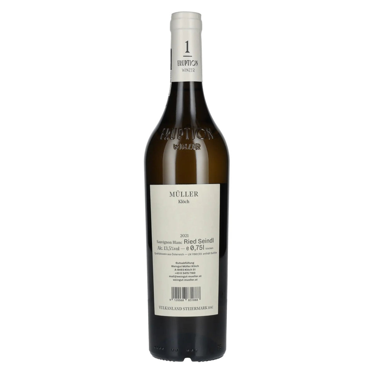 Müller Klöch Sauvignon Blanc Ried Seindl Vulkanland Styria DAC 2021 13.5% ABV 0.75l