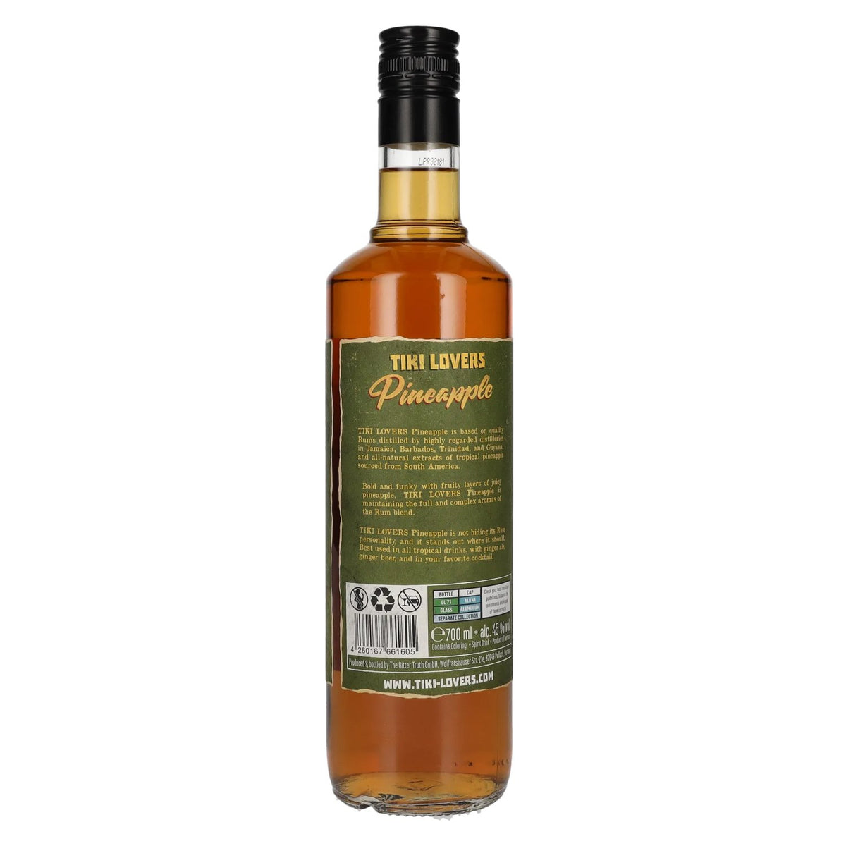 Tiki Lovers Pineapple Spirit Drink 45% Vol. 0,7l
