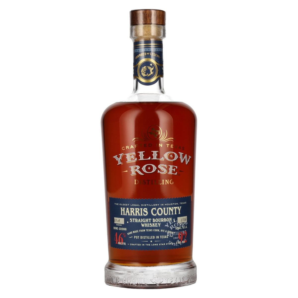 Yellow Rose HARRIS COUNTY Bourbon Whisky 46% ABV 0.7l