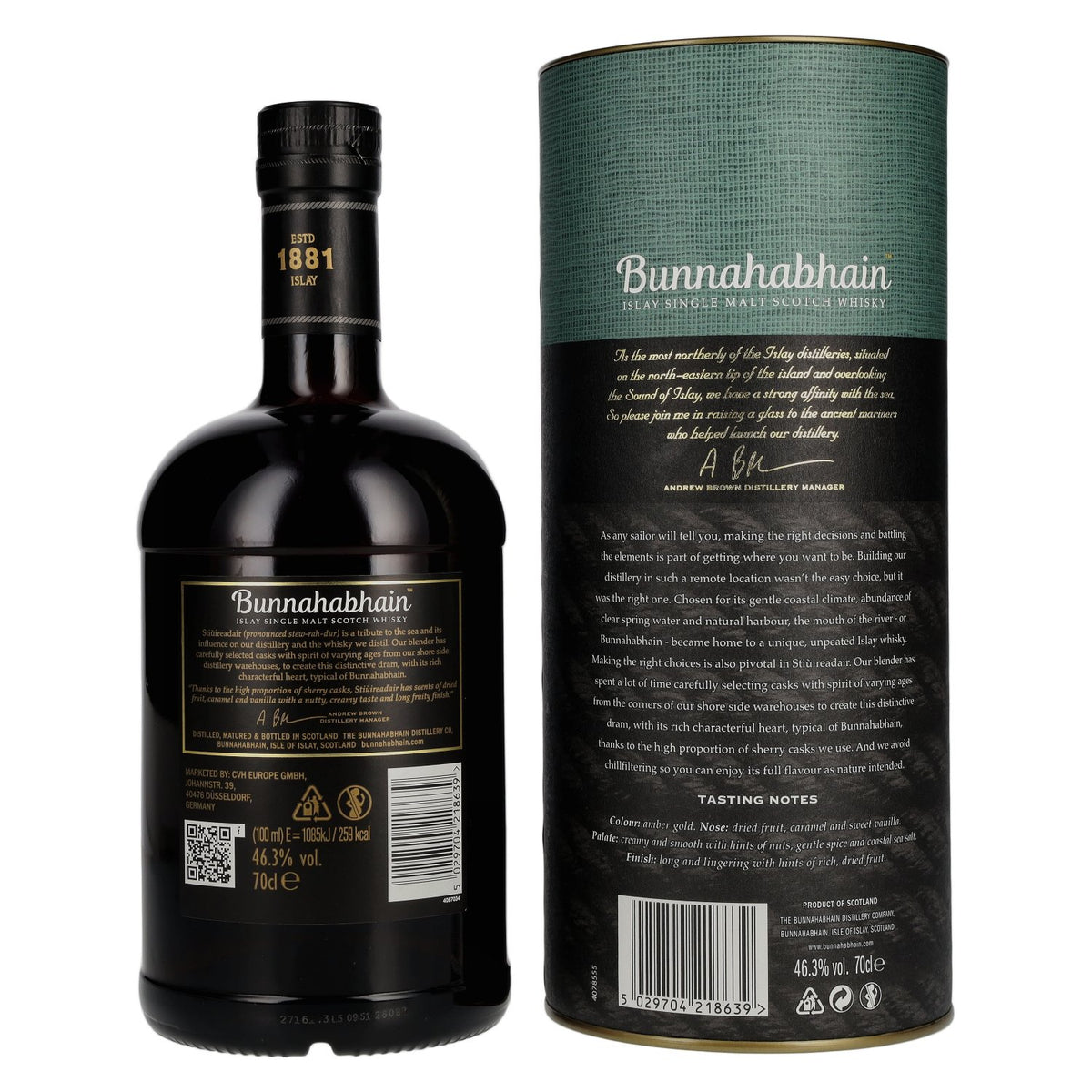 Bunnahabhain STIÙIREADAIR Islay Single Malt Scotch Whisky 46,3% Vol. 0,7l in geschenkverpakking