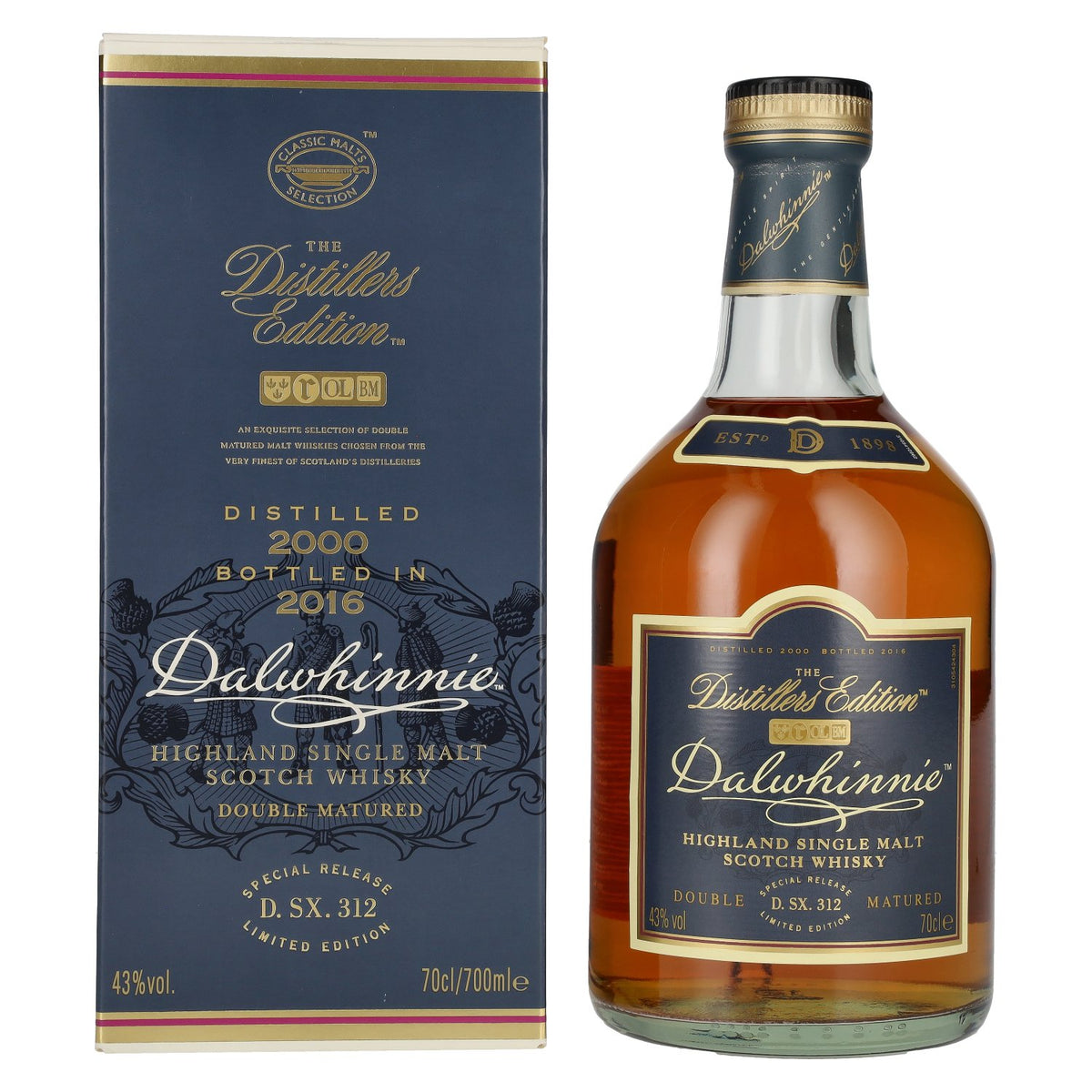 Dalwhinnie The Distillers Edition Double Matured 2000 43 % vol. 0,7 l dans un coffret cadeau