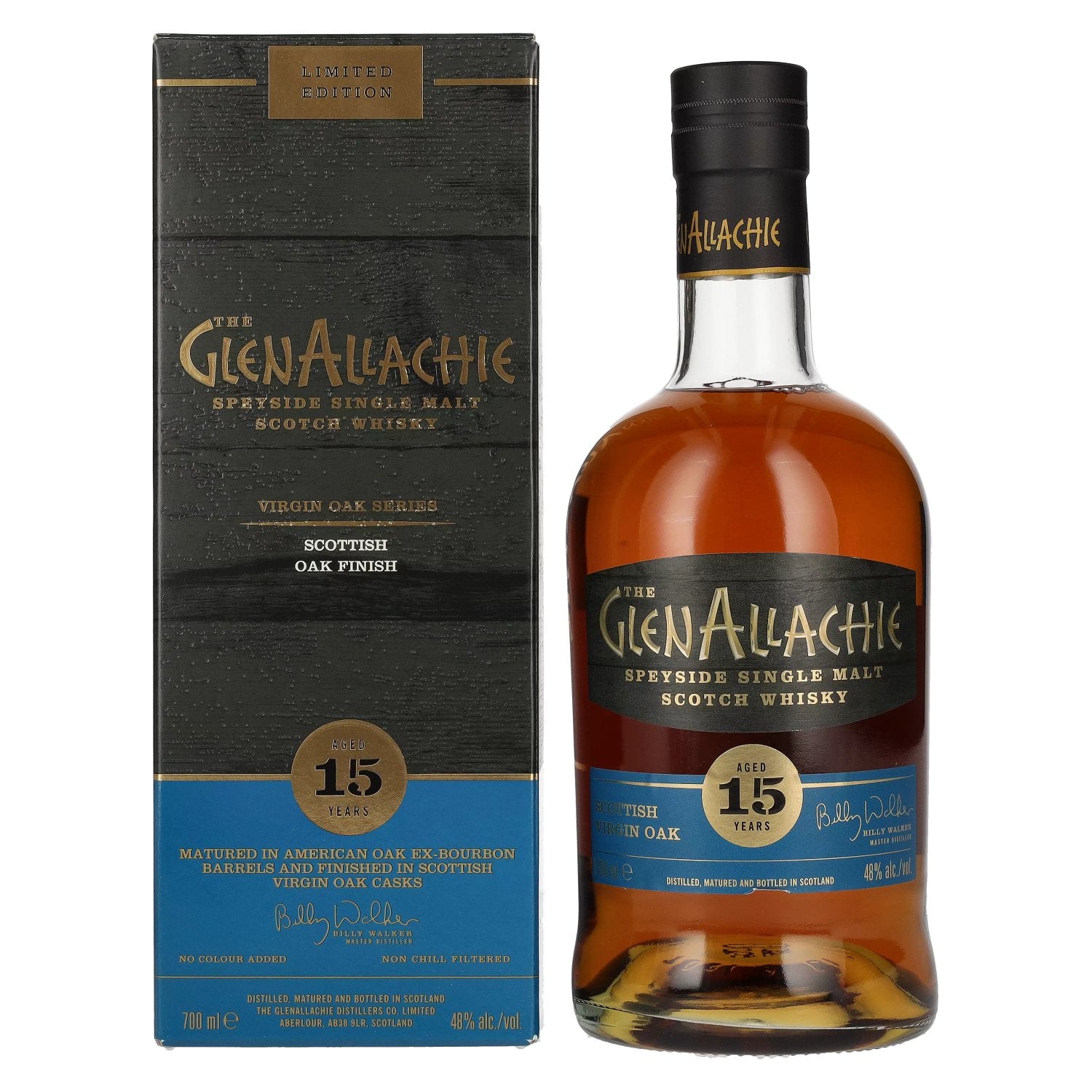 The GlenAllachie 15 Years Old SCOTTISH VIRGIN OAK 48% Vol. 0,7l in gift box