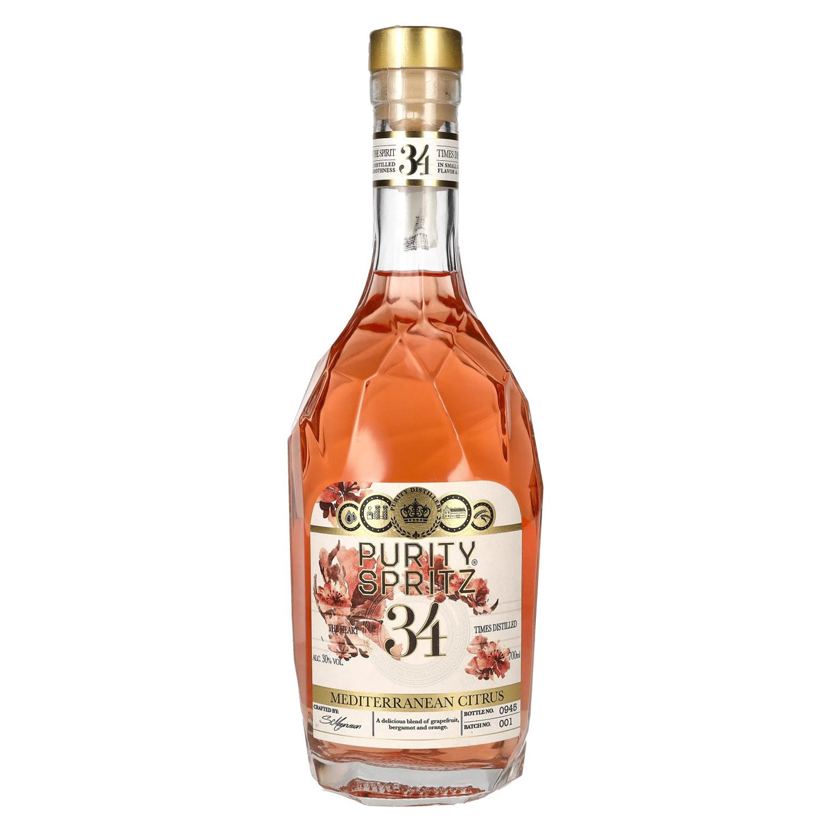 Purity SPRITZ 34 keer gedistilleerd, mediterrane citrus, 30% vol., 0,7 l
