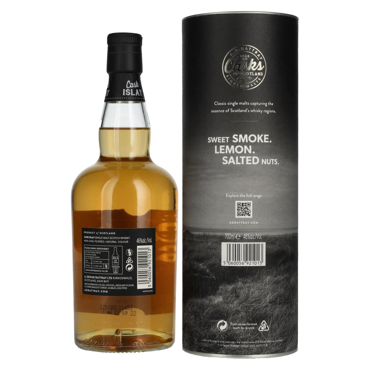 A.D. Rattray Cask ISLAY Single Malt Scotch Whisky 46% Vol. 0,7l in gift box