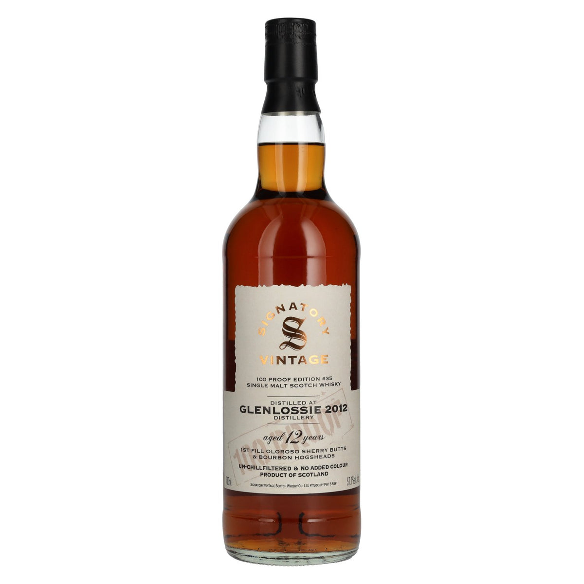 Signatory Vintage 100 Proof Edition Glenlossie 12-Year-Old Single Malt #35 2012 57.1% vol. 0.7 l