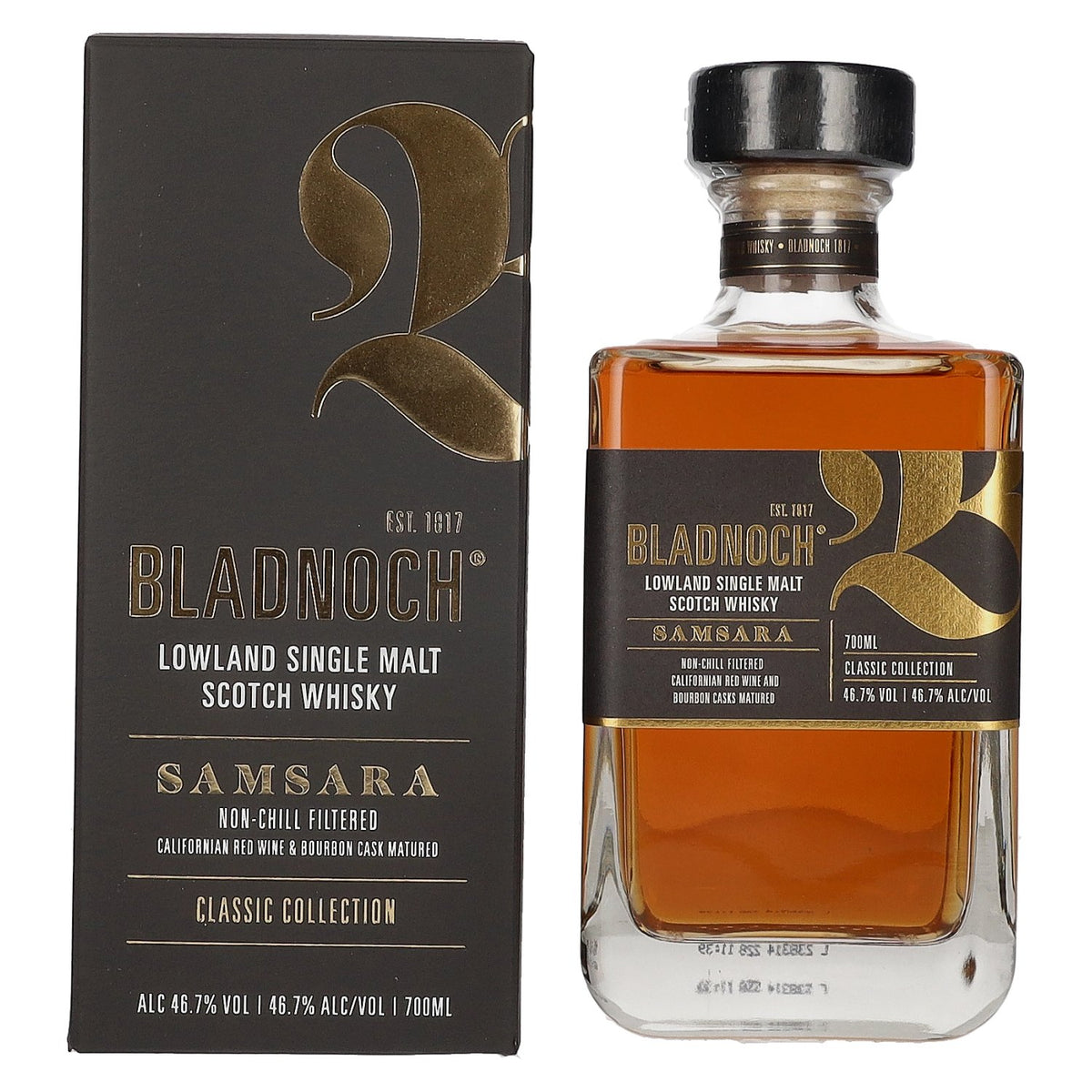 Bladnoch SAMSARA Lowland Single Malt Scotch Whisky 46,7% vol. 0,7l en boîte cadeau