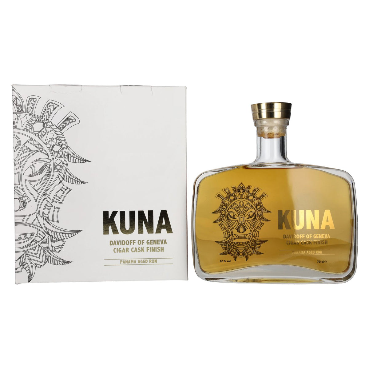 Kuna Panama Aged Ron Davidoff of Geneva Cigar Cask Finish 42% Vol. 0,7l in Geschenkbox
