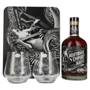 Austrian Empire Navy RESERVA 1863 Spirit Drink 40% Vol. 0,7l in gift box with 2 glasses