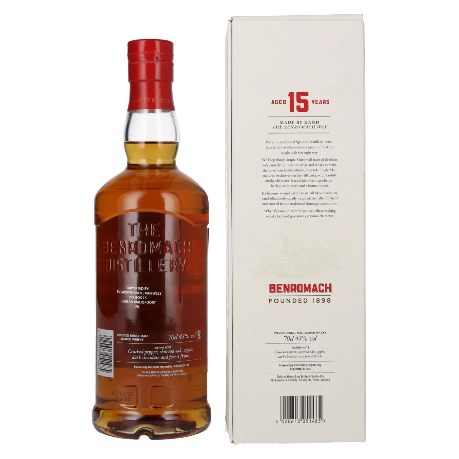 Benromach 15 Jaar Oude Speyside Single Malt 43% Vol. 0,7l in geschenkverpakking