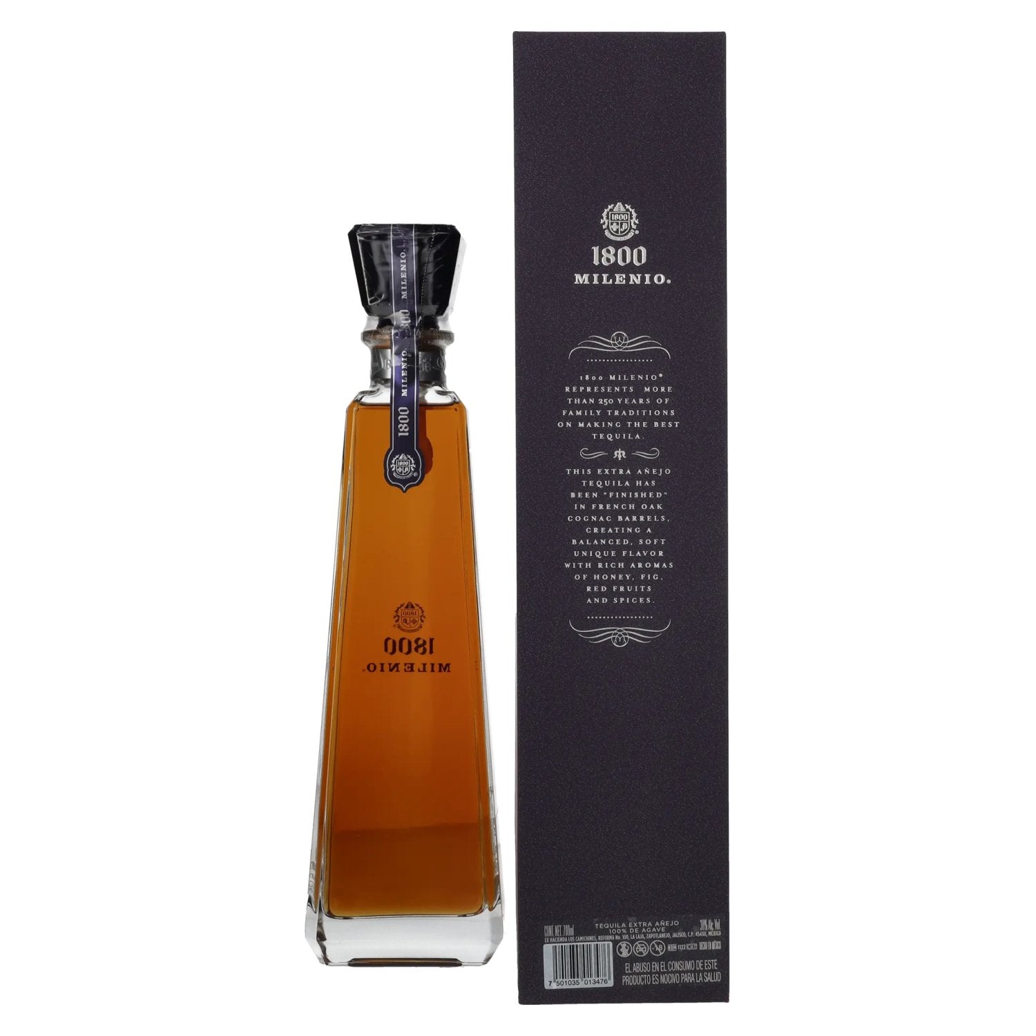 1800 Tequila Milenio 100% agave 38% vol. 0,7l en boîte cadeau