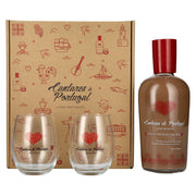 Cantares de Portugal Chocoladelikeur met ginia 15% vol. 0,7 l in geschenkverpakking met 2 glazen
