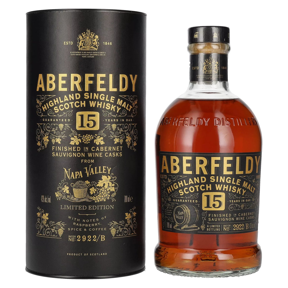 Aberfeldy 15 Years Old Red Wine Casks NAPA VALLEY 43% Vol. 0,7l in Geschenkbox
