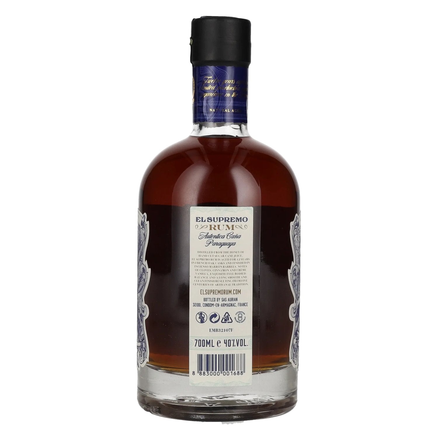 El Supremo 12 Year Old OAK CASK Rum 40% vol. 0,7l