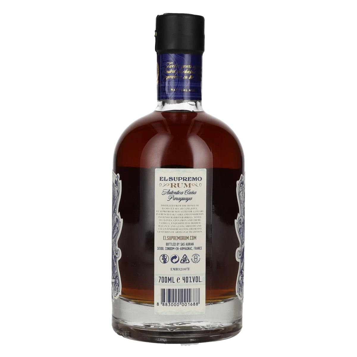 El Supremo 12 Year Old OAK CASK Rum 40% vol. 0.7 l