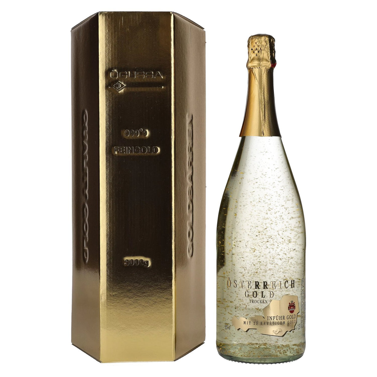 Österreich Gold - mit 23 Karat Blattgold 9,5% Vol. 1,5l in Geschenkbox