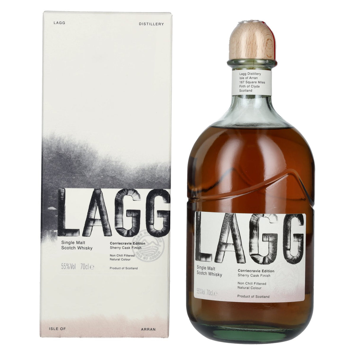 Whisky écossais single malt LAGG, édition Corriecravie, 55 % vol., 0,7 l, dans un coffret cadeau