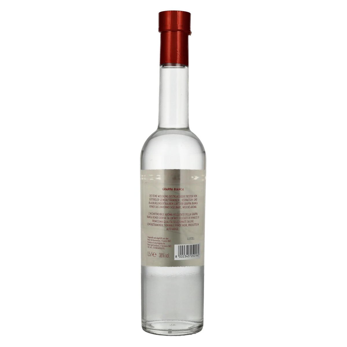 Roner Grappa Bianca 38% vol. 0.5 l