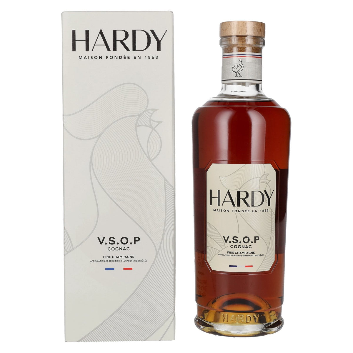 Hardy V.S.O.P. Fine Champagne Cognac 40 % vol., 0,7 l, dans un coffret cadeau
