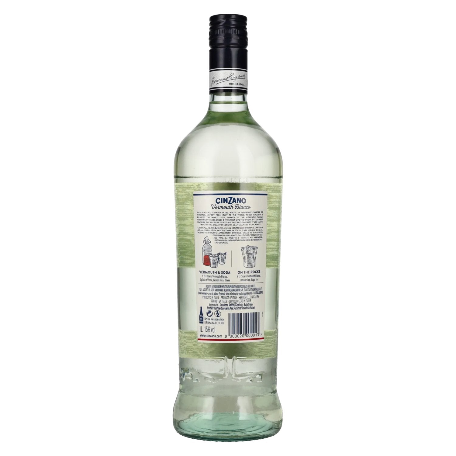 Cinzano Vermouth BIANCO 15% Vol. 1l