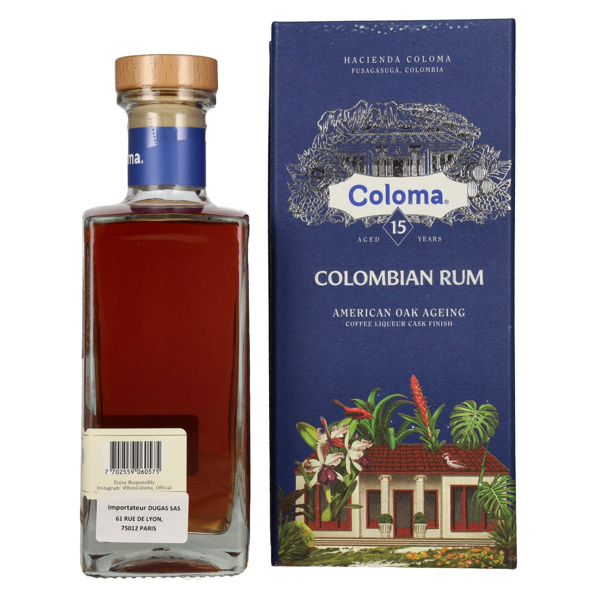 Ron Coloma 15 Years Colombian Rum 40% Vol. 0,7l in Geschenkbox